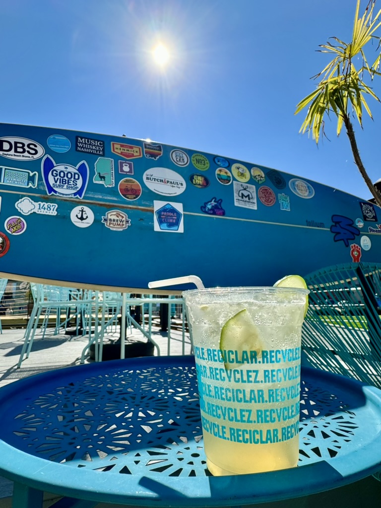 Refreshing cocktail at Paddle Bar